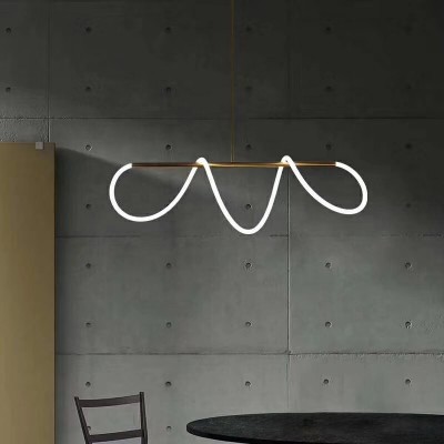 Chandelier pendant lamp with 360 degree 20mm soft silicone extrusion tubes led neon strips